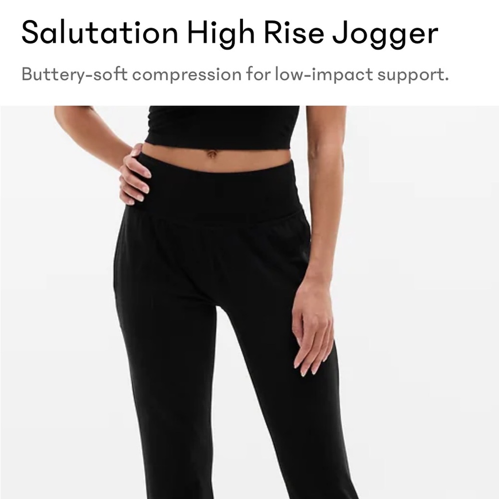 Athleta Salutation High Rise Jogger - Black